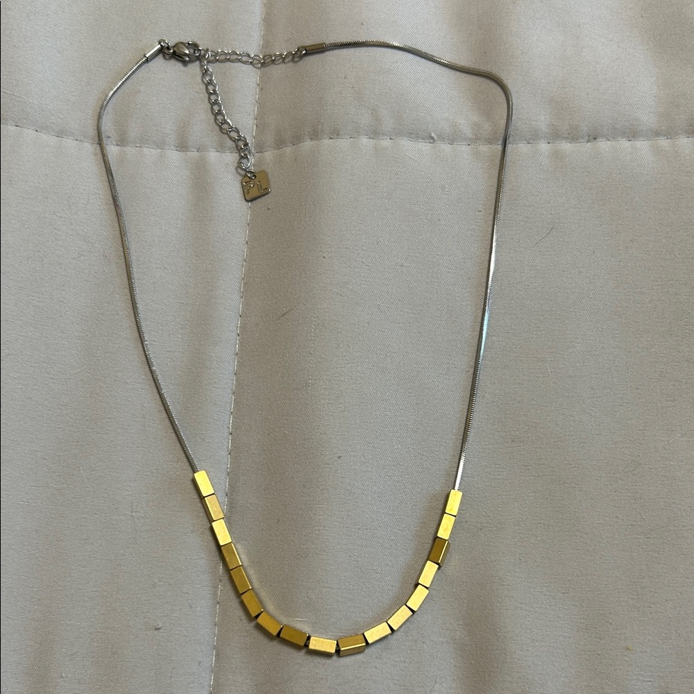 Park Lane Gold and Silver Geometric Necklace